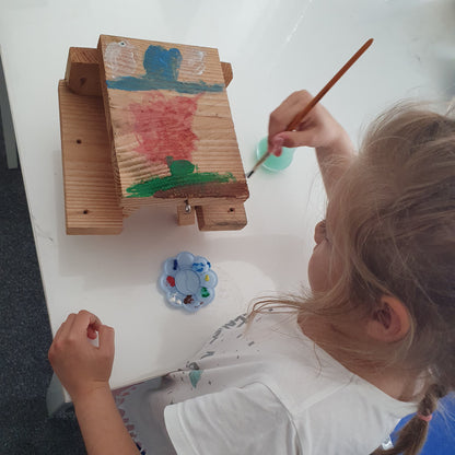 PeanuTable - Handmade Wooden Squirrel Feeder Picnic Bench with Mini Umbrella & Mini Buckets